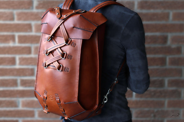 Brown Harness Leather Backpack - OCHRE handcrafted - OCHRE handcrafted