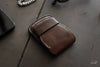 Brown Leather wallet on desk edc - OCHRE handcrafted