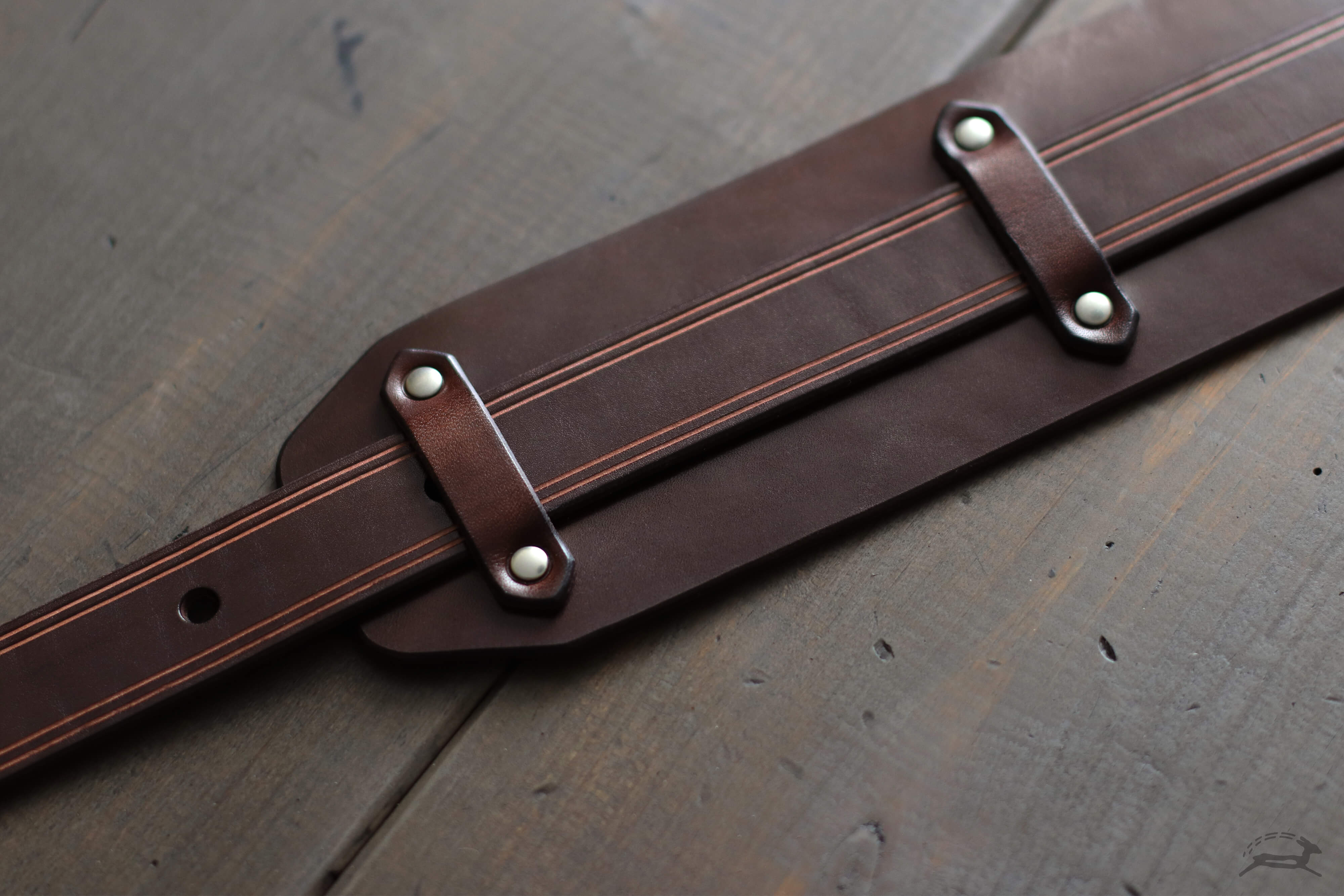 Brown Leather Shoulder Pad - OCHRE handcrafted