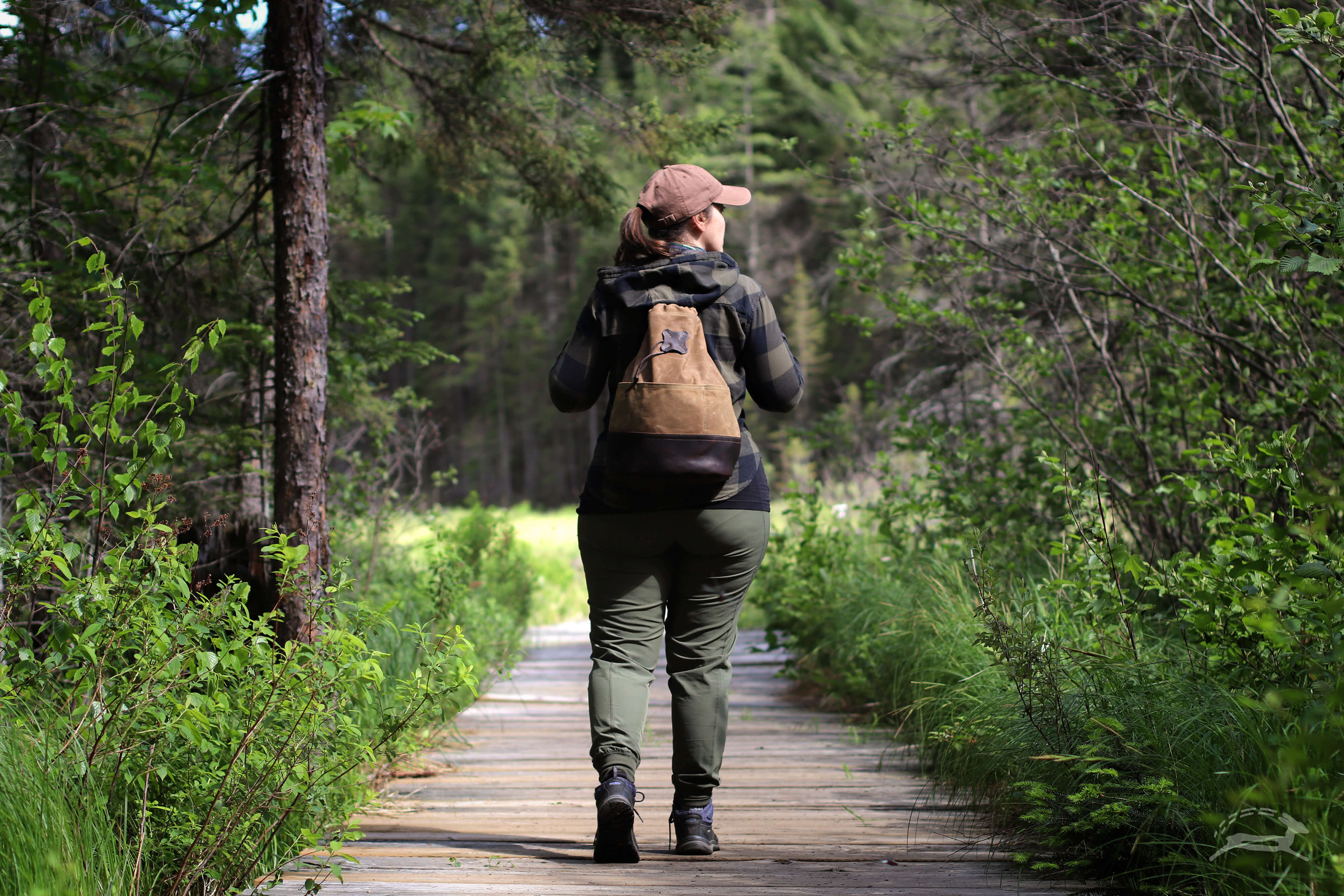 Canvas hiking backpack for Women - OCHRE handcrafted