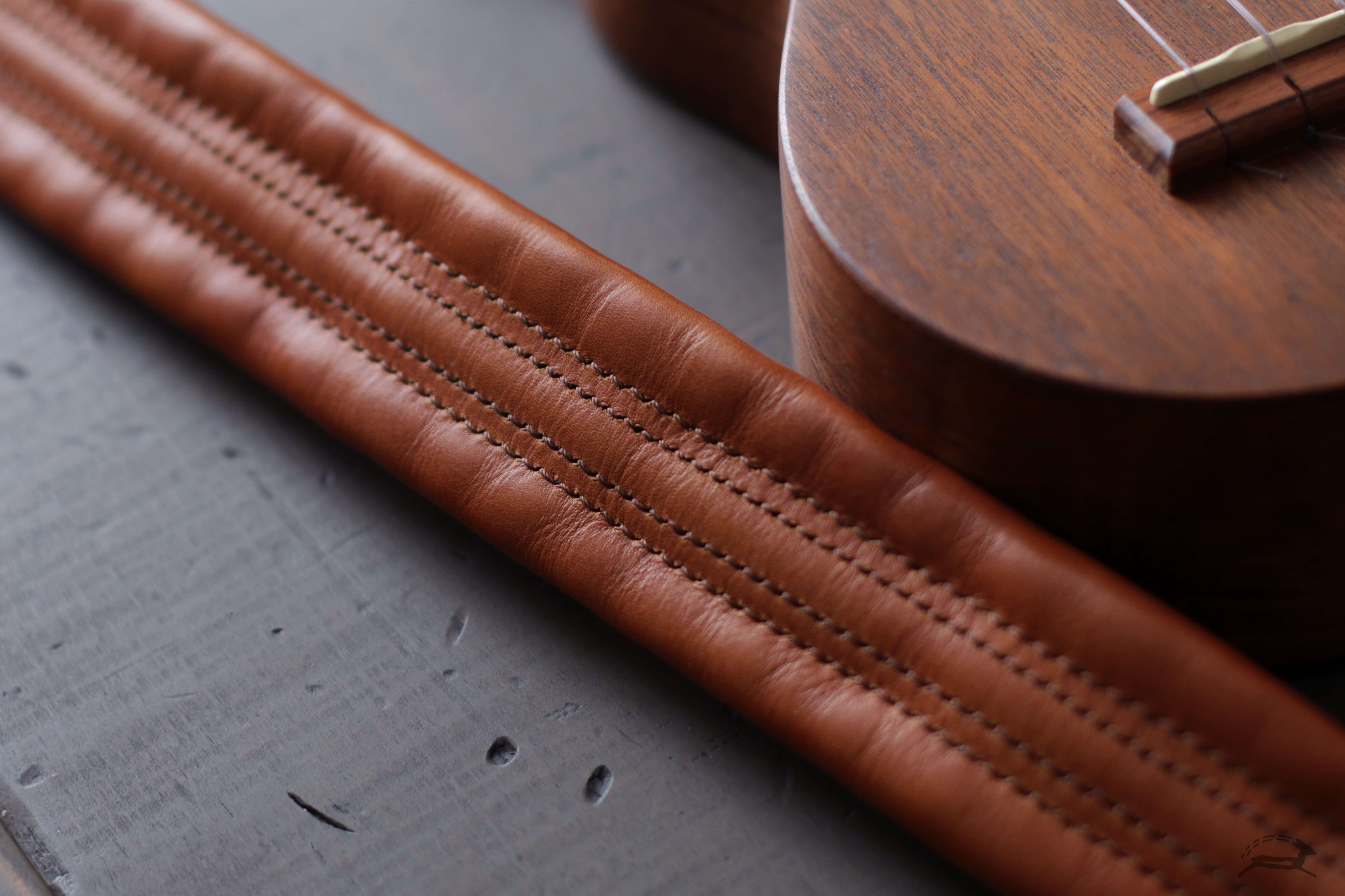 Cushioned Leather Ukulele Strap - OCHRE handcrafted