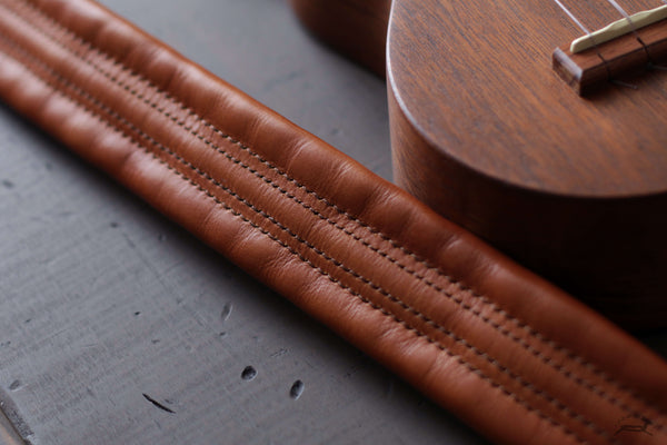 Cushioned Leather Ukulele Strap - OCHRE handcrafted