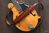 Handcrafted Leather Mandolin Strap - FOLK style - OCHRE handcrafted