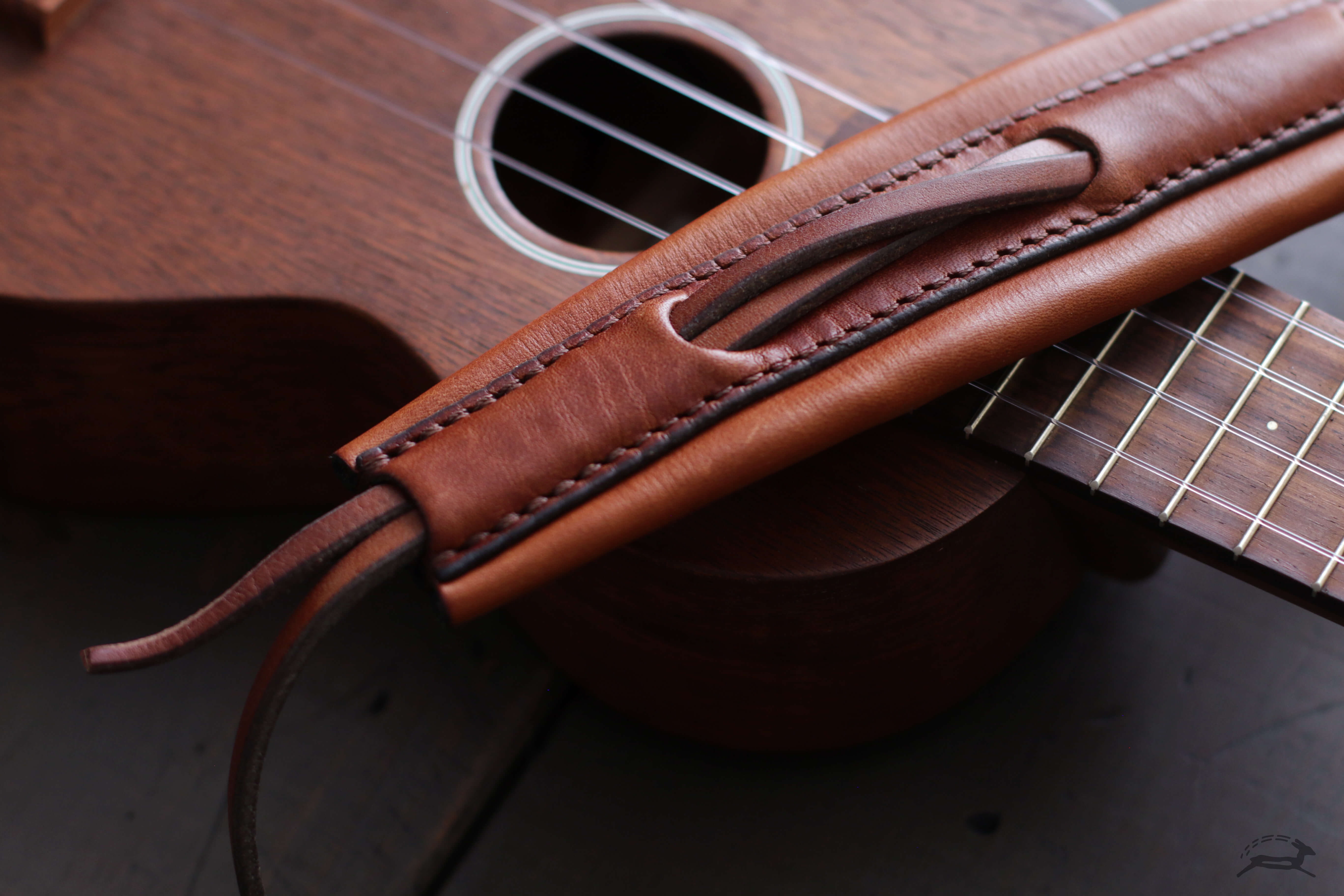 Laced Leather Uke Strap - OCHRE handcrafted