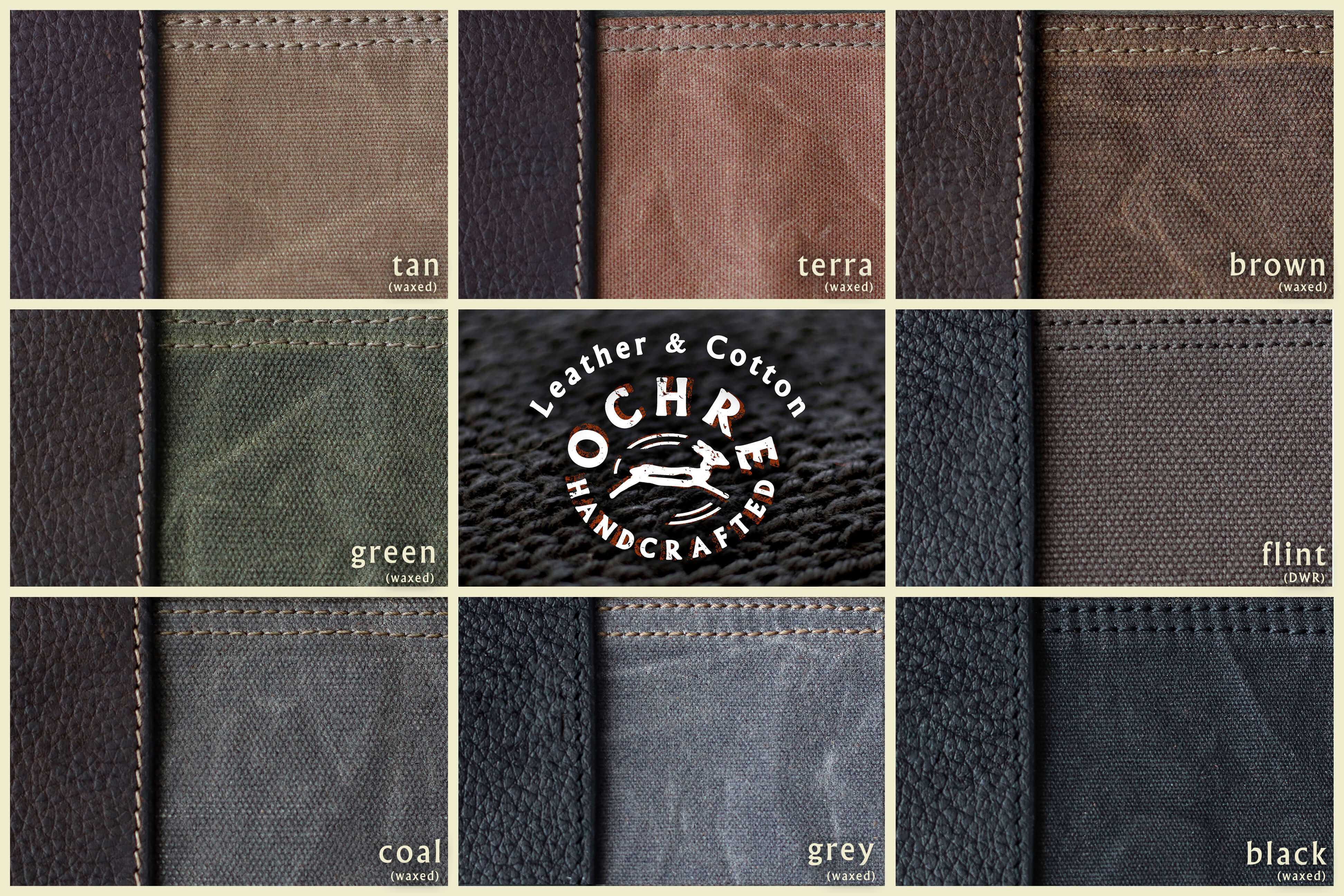 Leather and Cotton selection - OCHRE handcrafted