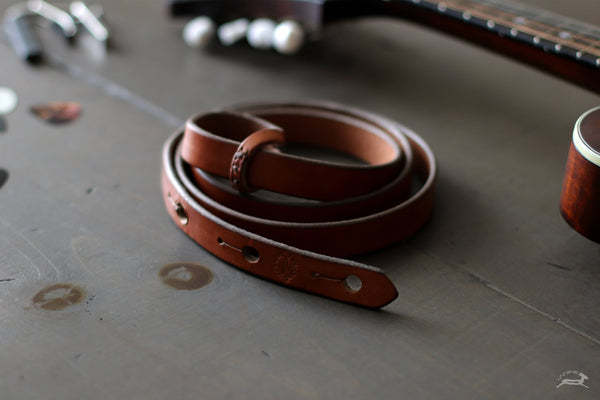 Simple Leather Mandolin Strap - OCHRE handcrafted