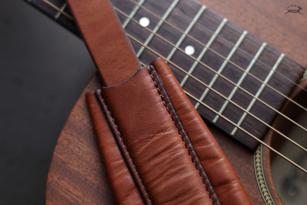 Tan Leather Guitar Strap - OCHRE handcrafted