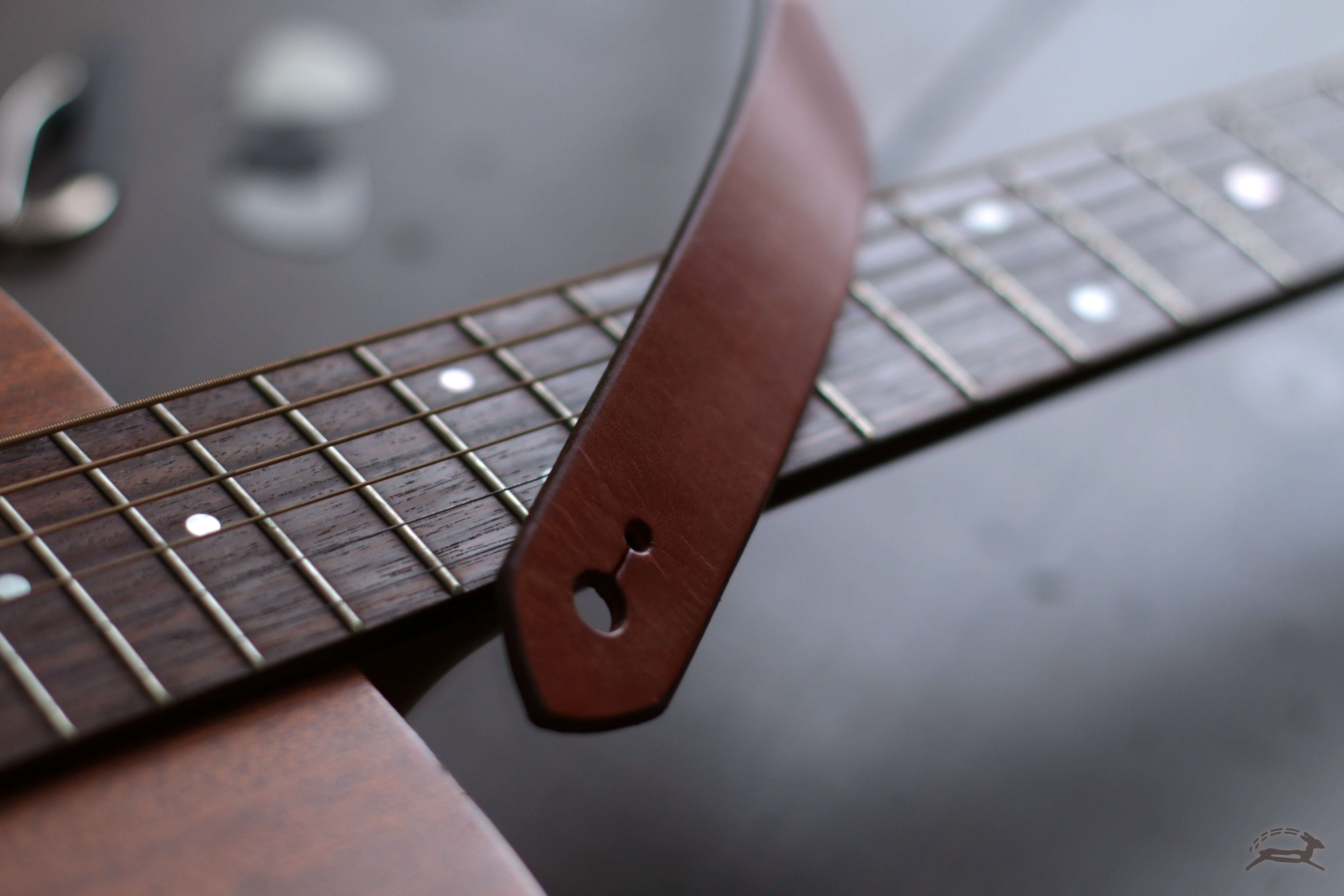 Tan Leather Guitar Strap - OCHRE handcrafted