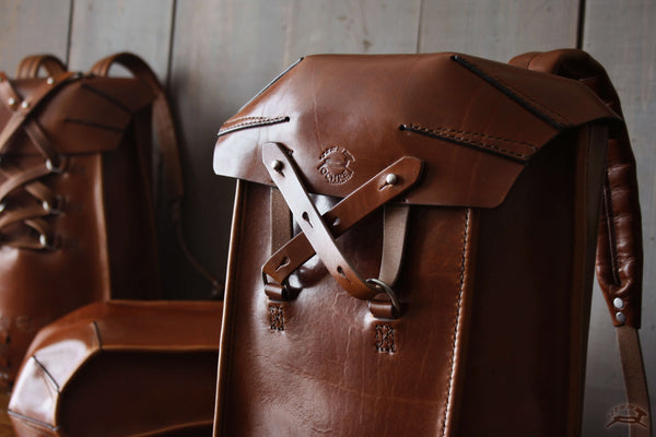 brown leather backpack - OCHRE handcrafted