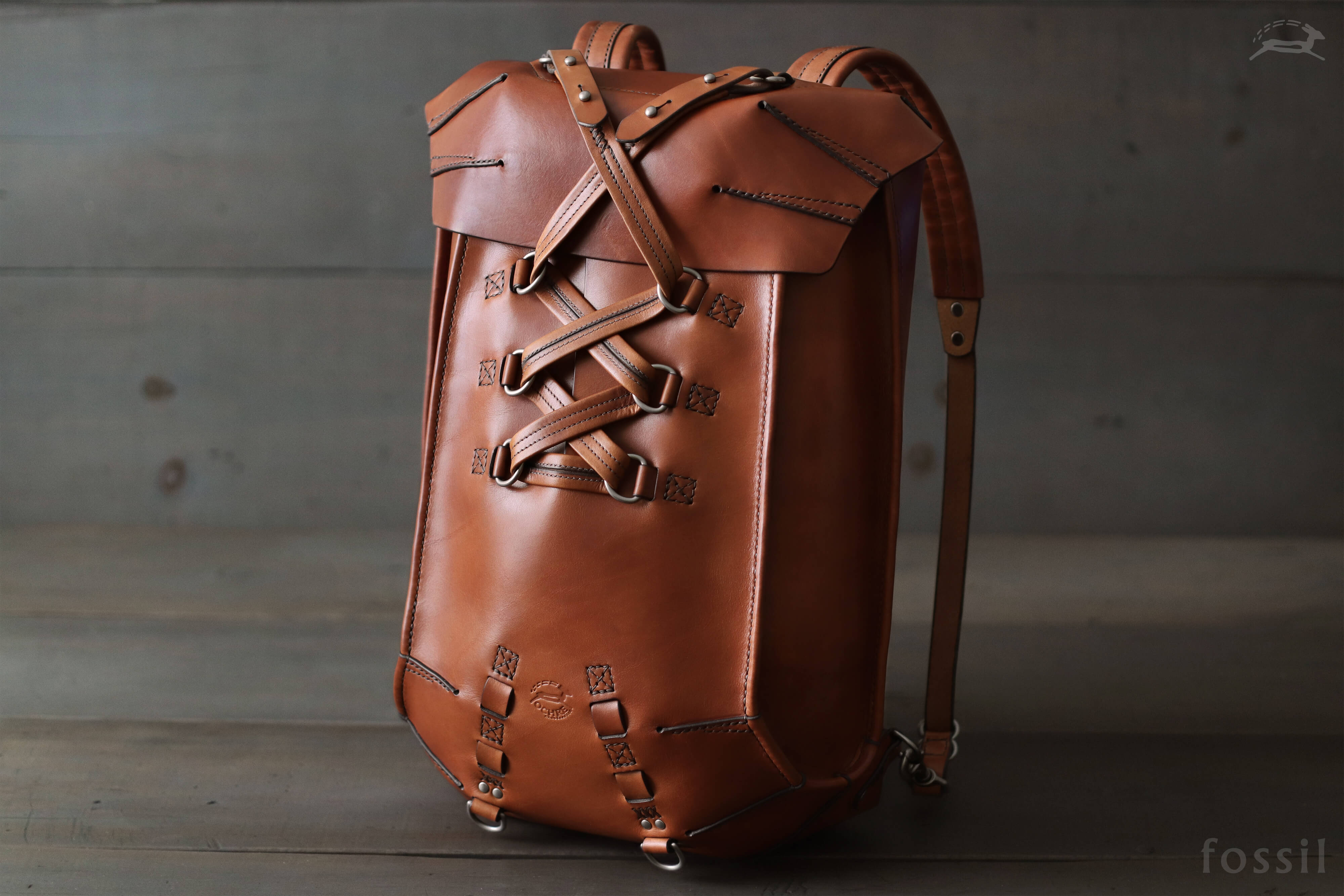 light brown leather backpack - OCHRE handcrafted - OCHRE handcrafted