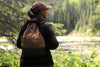 waxed canvas backpack in nature - OCHRE handcrafted